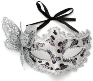 Masquerade Mask - Silver Butterfly