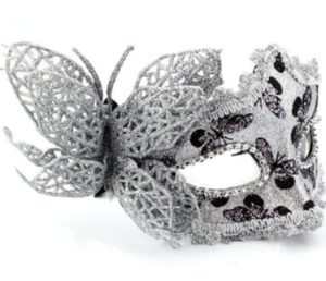 Masquerade Mask - Silver Butterfly