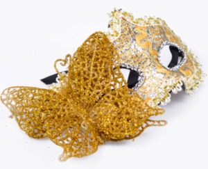 Masquerade Mask - Gold Butterfly